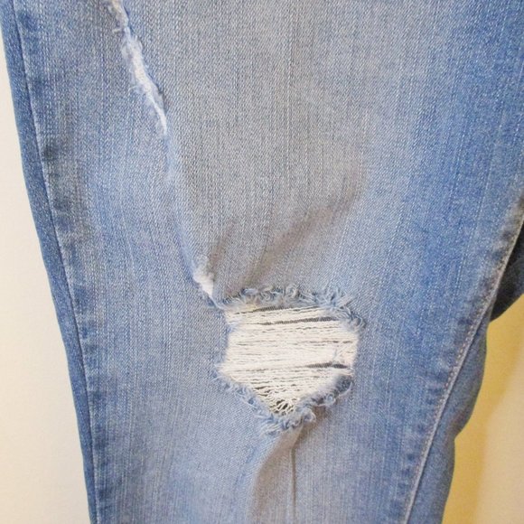 Torrid Premium Sky High Skinny Women's Straight Leg Blue Jeans, Distressed, 16 R - Picture 4 of 11